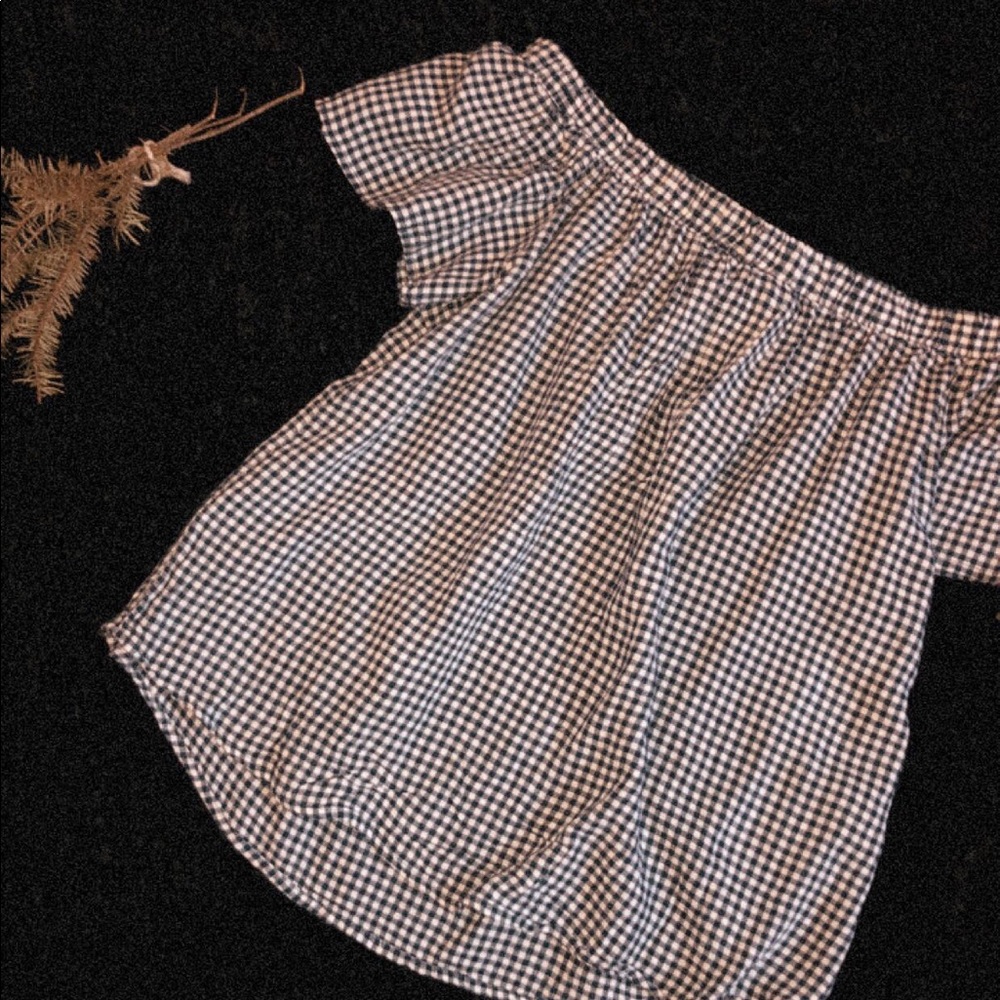 Forever 21 Strapless Plaid Top